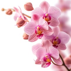 Fototapeta na wymiar orchid flower with white background