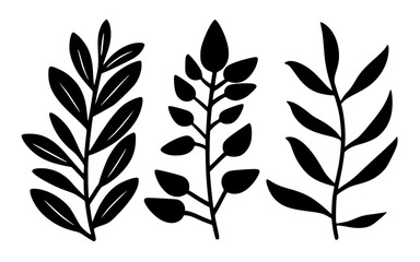 Leaves vector clipart. Spring illustration.