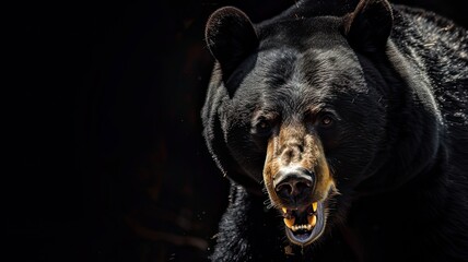 Naklejka premium Aggressive Black Bear