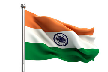 Simple 3D India flag PNG object