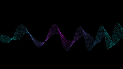  abstract neon soundwaves concept dark background. Vector illustration design