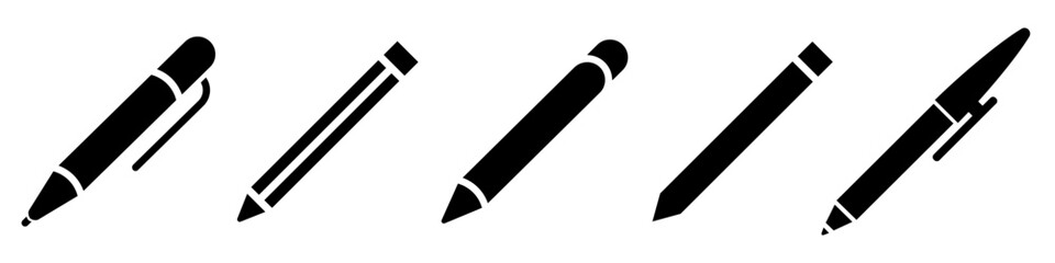 Pencil icon vector set. Pen illustration sign collection. Write symbol or logo.