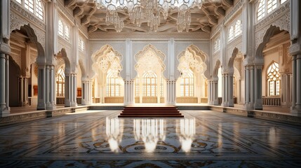 Fototapeta premium Grand monument, architectural embellishments, divine beauty, intricate details, spiritual magnificence. Generated by AI.