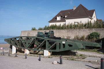 This part of a floating pontoon bridge was used as part of Mulberry B during Operation Overlord.