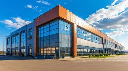 Modern Distribution office or logistic Center from outside