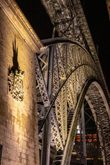 iron bridge at night
