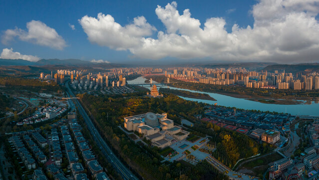 Golden Autumn Scenery of Qinling Mountains in Shaanxi