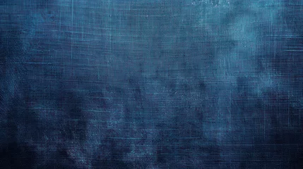 Fotobehang indigo blue, dark blue ocean blue abstract vintage background for design. Fabric cloth canvas texture. Color gradient, ombre. Rough, grain. Matte, shimmer  © ASA Creative
