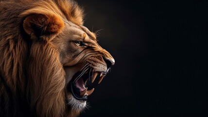 Naklejka premium Aggressive Lion