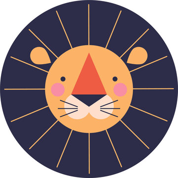 Abstract Lion Head Icon