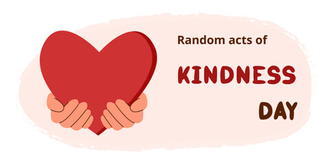 Random acts of Kindness Day background in flat style.