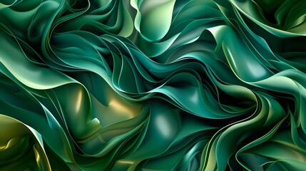 Obraz premium Harmonious Pine Fir Blend: Intertwining pine and fir leaves to form harmonized, fluid shapes with delicate swirls.