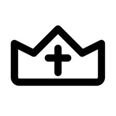 Obraz premium Crown Line Icon