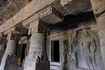 Ellora Caves are a rock-cut cave complex located in the Aurangabad District of Maharashtra, India. - 722855619