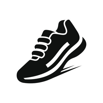 Running Shoe Icon on White Background. Vector