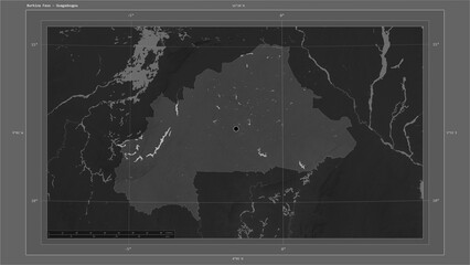 Burkina Faso composition. Grayscale elevation map © zelwanka