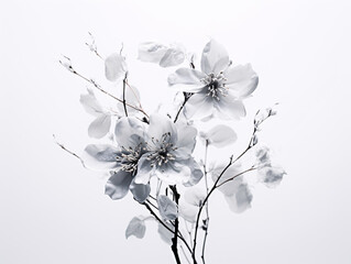 a white flowers on a branch - Powered by Adobe