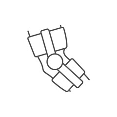 Elbow brace line outline icon