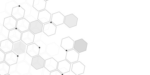Vector hexagons pattern. Hexagon geometric on a white background. Medical, technology or science design.