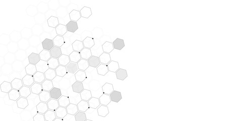 Vector hexagons pattern. Hexagon geometric on a white background. Medical, technology or science design.