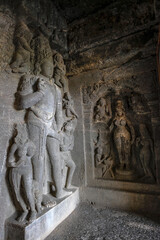 Ellora Caves are a rock-cut cave complex located in the Aurangabad District of Maharashtra, India. - 722857410