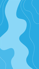 Blue doodle wave for story background.