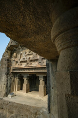 Ellora Caves are a rock-cut cave complex located in the Aurangabad District of Maharashtra, India. - 722857484