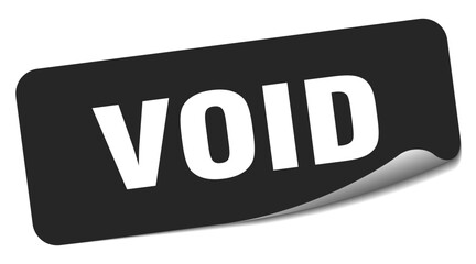 void sticker. void label