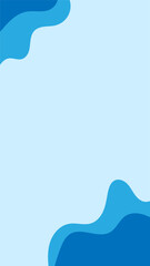 Blue doodle wave for story background.