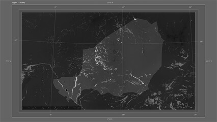 Niger composition. Grayscale elevation map © zelwanka