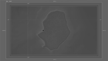 Niue composition. Grayscale elevation map
