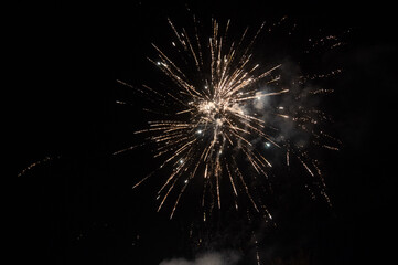 colorful fireworks in the night