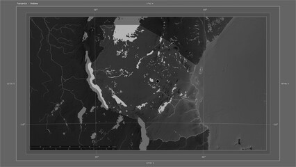 Tanzania composition. Grayscale elevation map © zelwanka