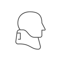Cervical collar line outline icon