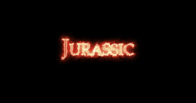 Jurassic written with fire. Loop