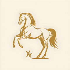 Vector Illustration logo of horse Evolution