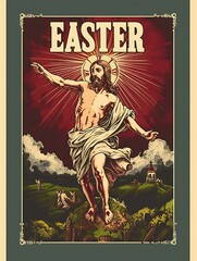 Easter background wallpaper poster card