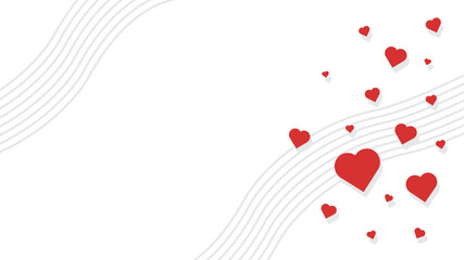 valentine day vector copy space background suitable for greeting card with red color and heart shape