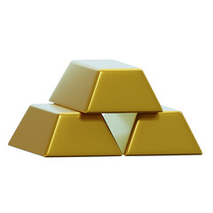 gold bar bullion 3d illustration