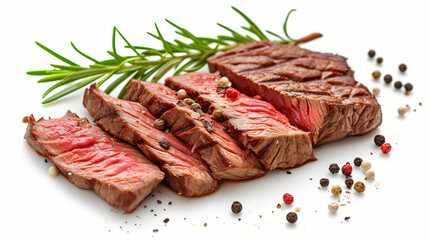 Sliced beef steak