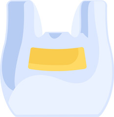 PVC cellophane bag separation. Recycling of plastic production and supermarket packaging waste. Element for infographics design. Simple cartoon flat vector isolated on white background