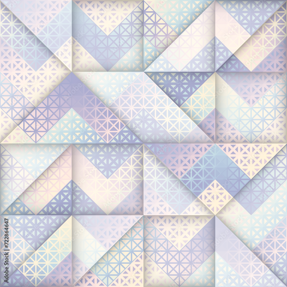 Poster Seamless vector pattern background of a triangles. Abstract white geometric seamless background
