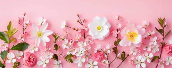 pink and white flowers