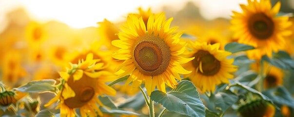 Obraz premium sunflower field in summer