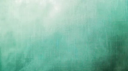 Fotobehang seafoam green, sage green, turqoise green abstract vintage background for design. Fabric cloth canvas texture. Color gradient, ombre. Rough, grain. Matte, shimmer  © ASA Creative