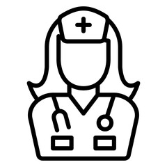 Paramedic Female Icon Style
