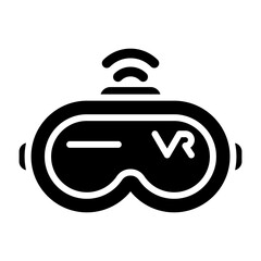 Virtual Reality Headset Vector Icon
