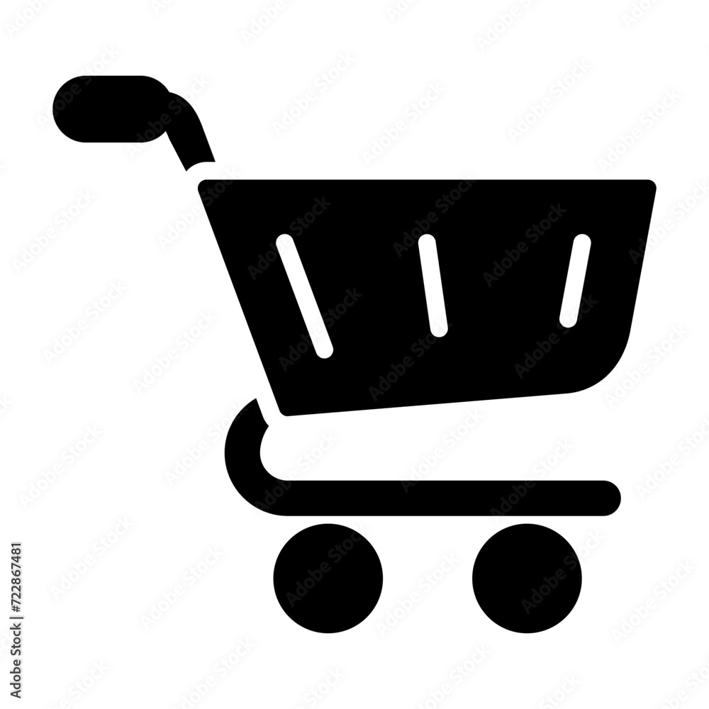 Canvas Prints Shopping cart Vector Icon