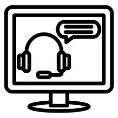 Online Counseling Icon Style