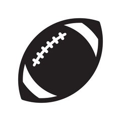 American football ball icon isolated. Rugby ball icon.